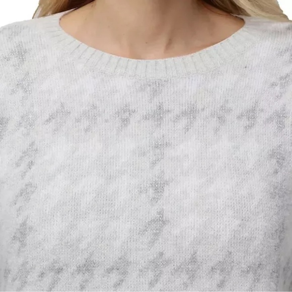 525 Women's Super Soft Crewneck Pullover Lurex Fair isle Sweater Grey Combo - Picture 15 of 15